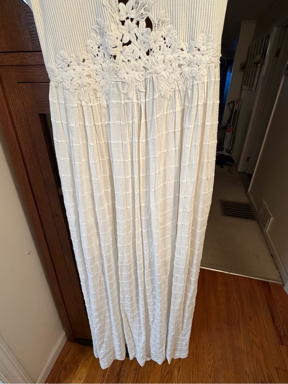 Free People Serenity Cream Crochet-Waist Maxi Dress - Picture 3 of 6